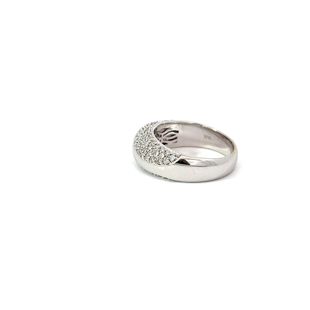 Pave Diamond Dome Ring in White Gold