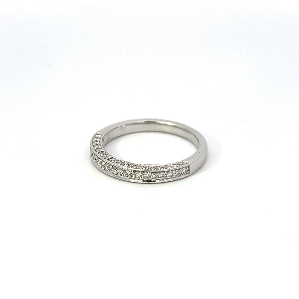 Quorra Pave Diamond Band in 18ct White Gold