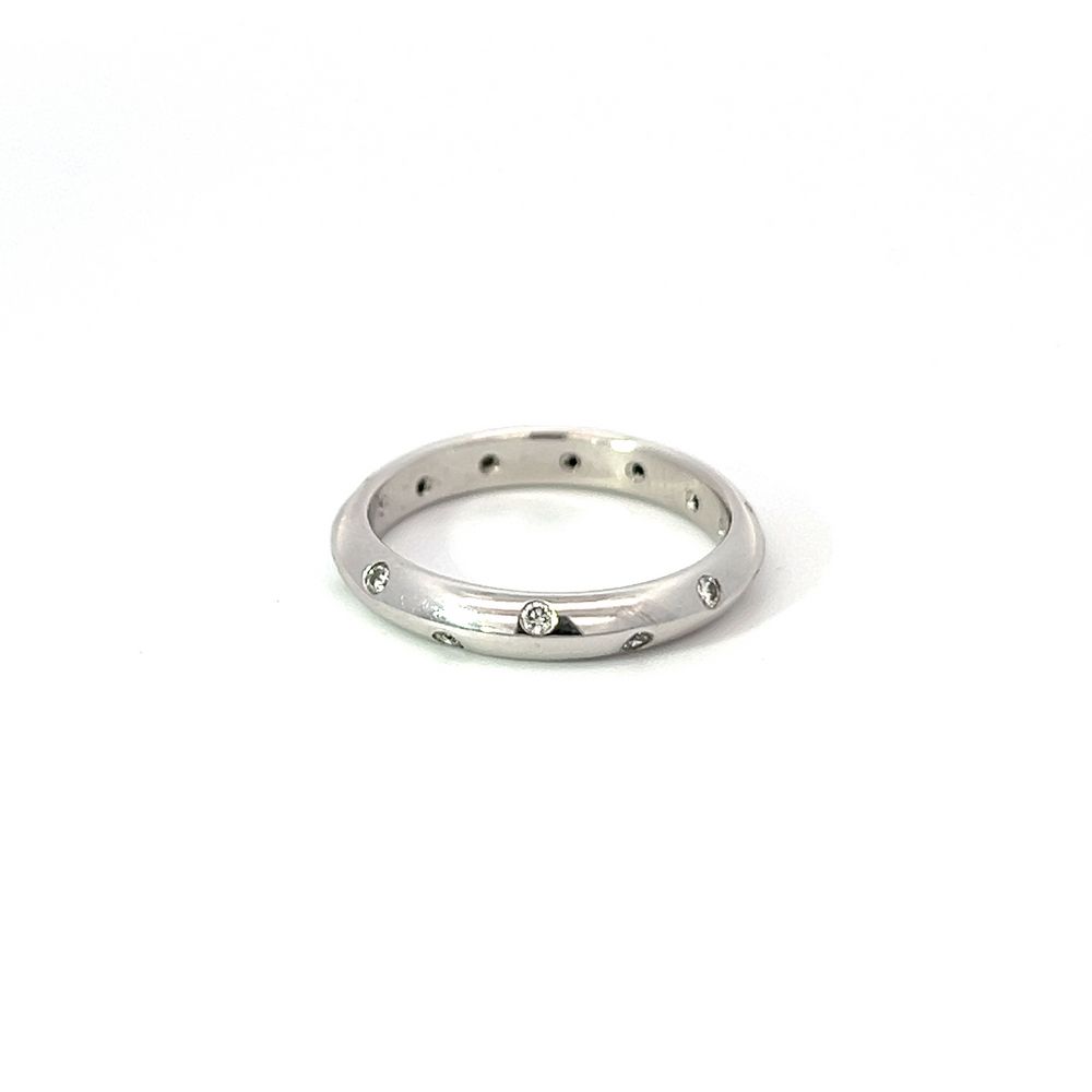 Shot-set Diamond Band in White Gold