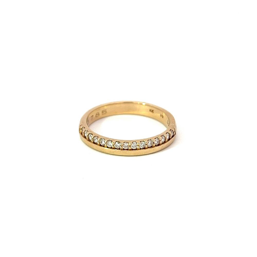 Half-Band Diamond Eternity Ring in Yellow Gold