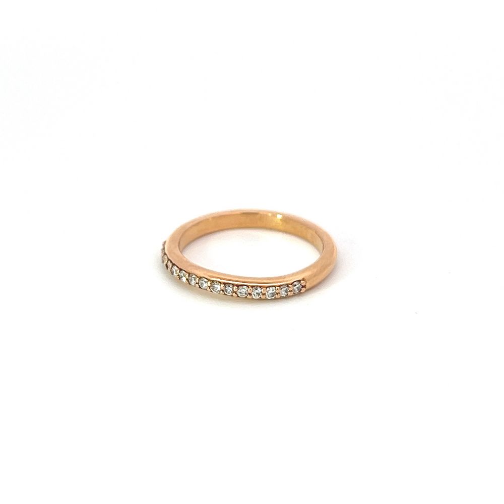 Fine Band Diamond Eternity Ring in Rose Gold