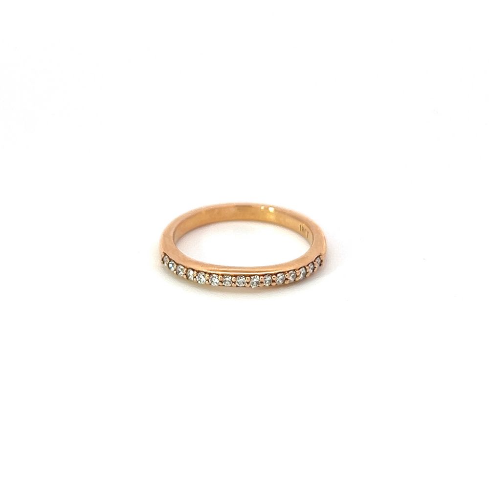 Fine Band Diamond Eternity Ring in Rose Gold