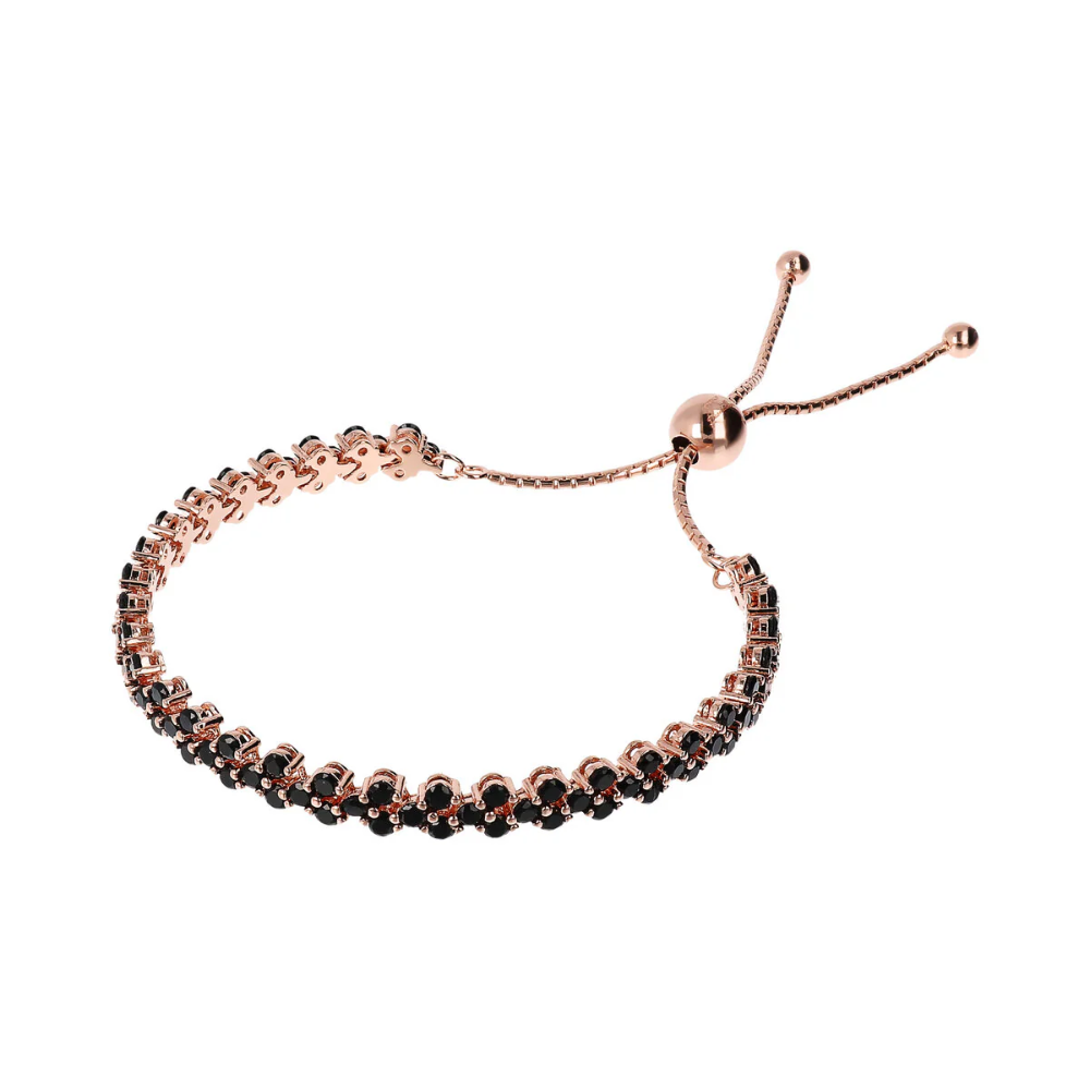 Bronzallure RGP Altissima Black Spin Tennis Bracelet