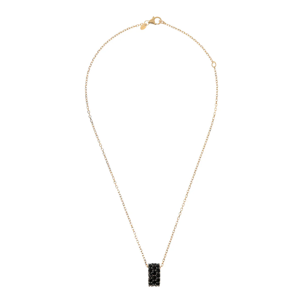 Bronzallure RGP Altissima Blk Spinel Pave Necklace