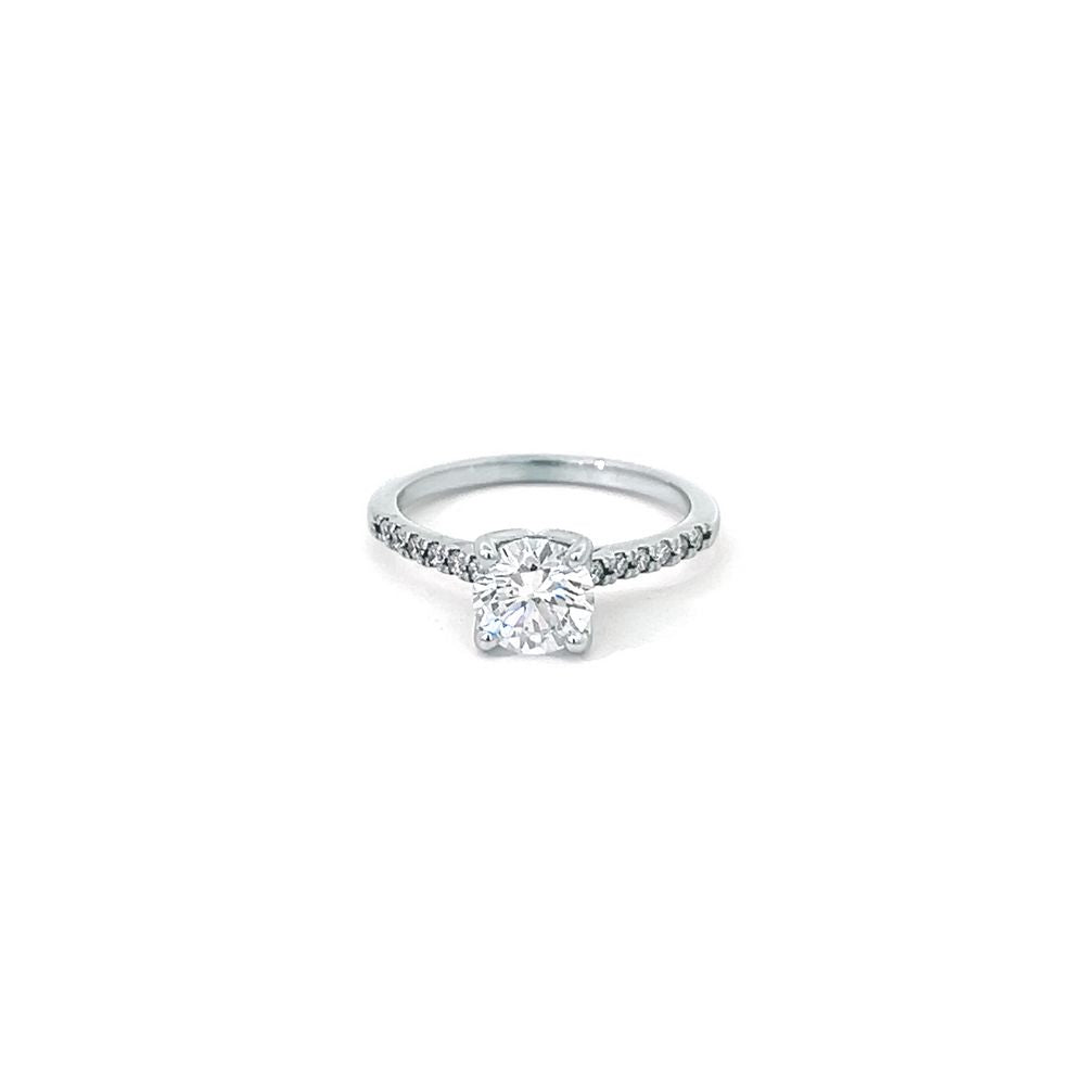 1.092ct Diamond and 18ct White Gold Solitaire Ring