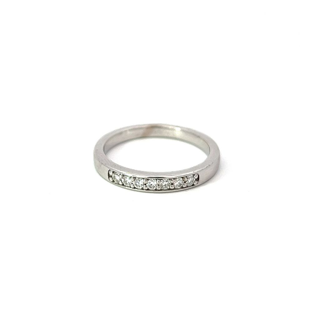 Diamond Channel Set Band in 18ct White Gold