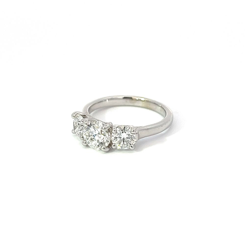 Diamond Three Stone 18ct White Gold Ring