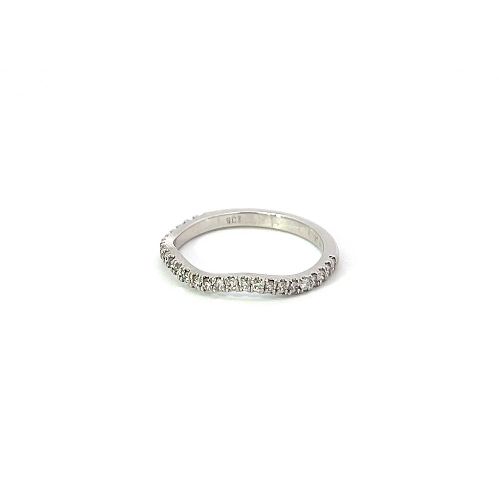 Diamond and White Gold Eternity Wave Band