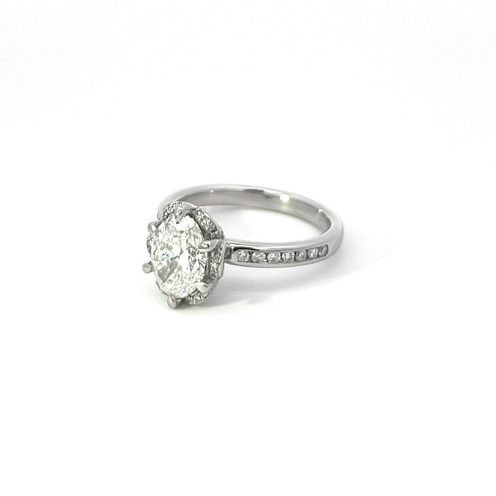 1.53ct Oval Diamond Ring In Platinum