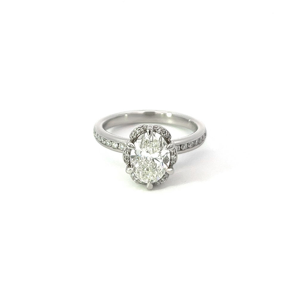 1.53ct Oval Diamond Ring In Platinum