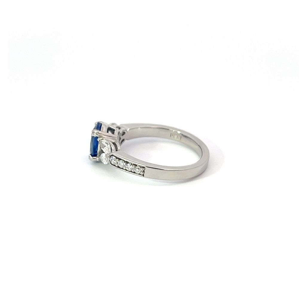 1.44ct Ceylon Sapphire & Diamond Ring In Platinum