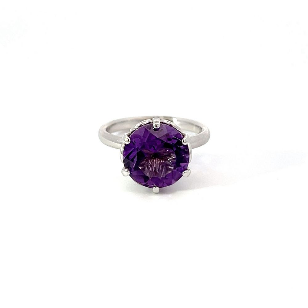 Amethyst Solitaire Ring