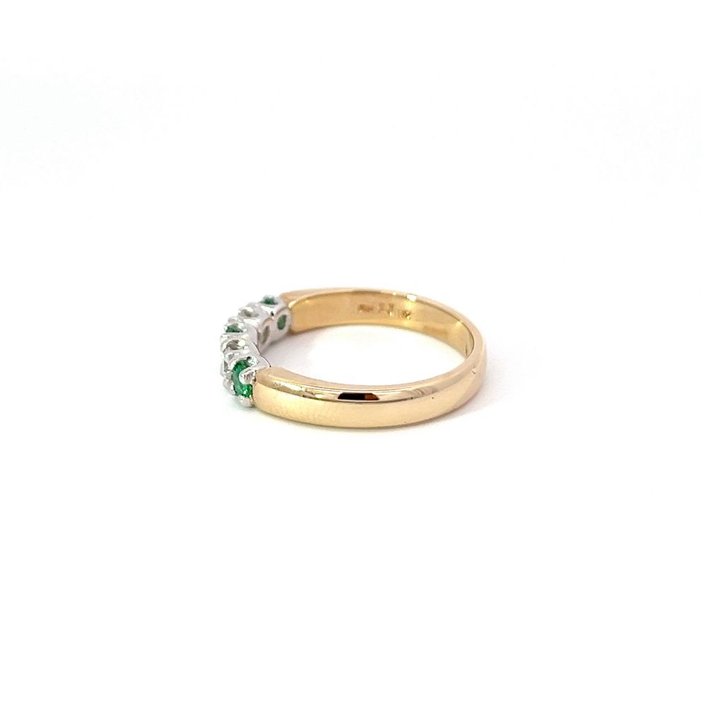 Emerald & Diamond Five Stone Ring