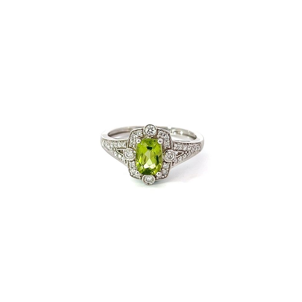 Peridot & Diamond Multi Stone Ring