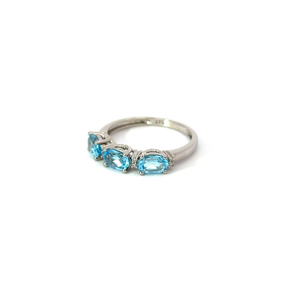 Oval London Blue Topaz & Diamond Multi-Stone Ring