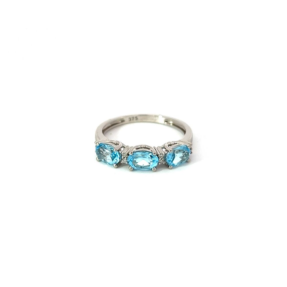 Oval London Blue Topaz & Diamond Multi-Stone Ring