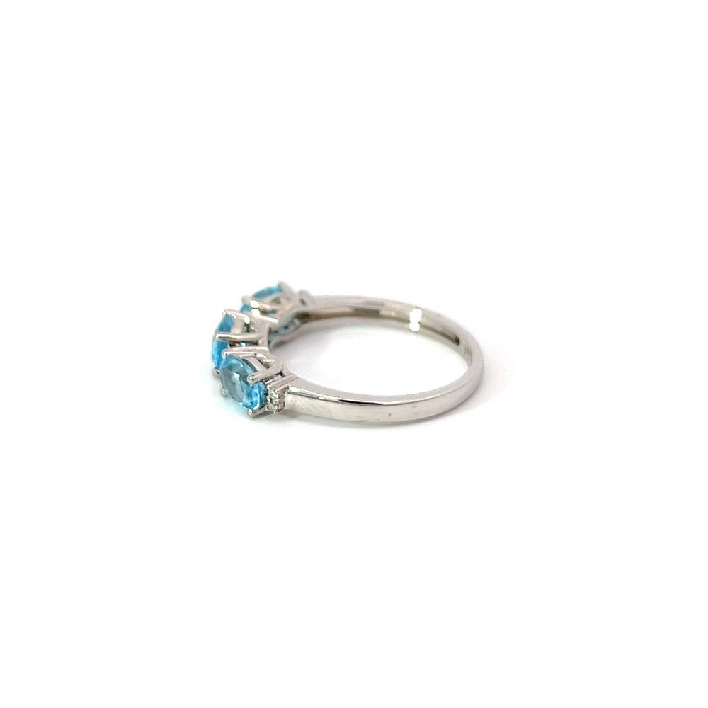 Oval London Blue Topaz & Diamond Multi-Stone Ring