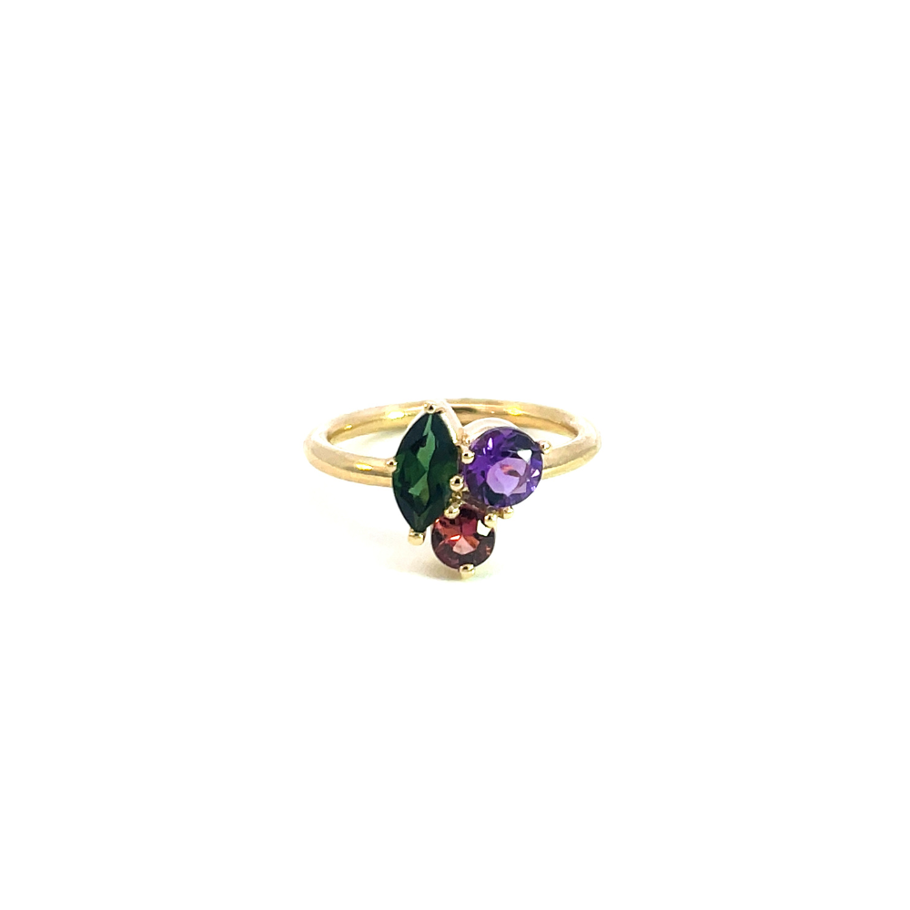 Multi Stone Brea Ring in 9ct Gold