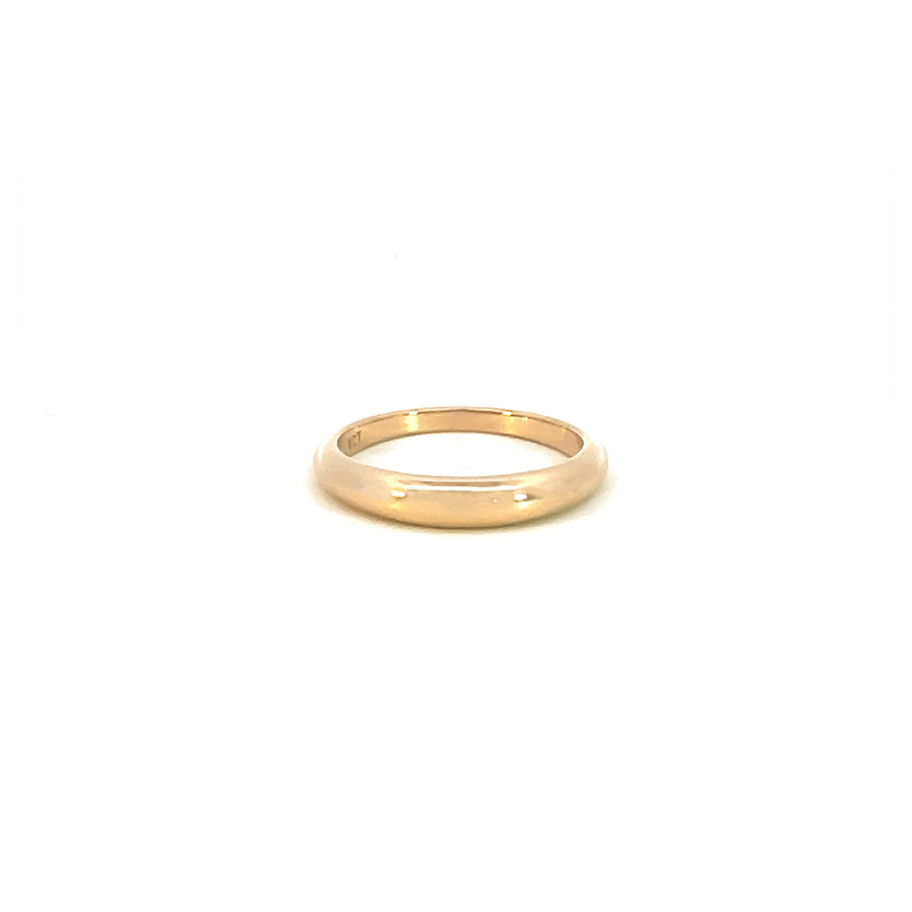Narrow Dome Ring in 9ct Yellow Gold