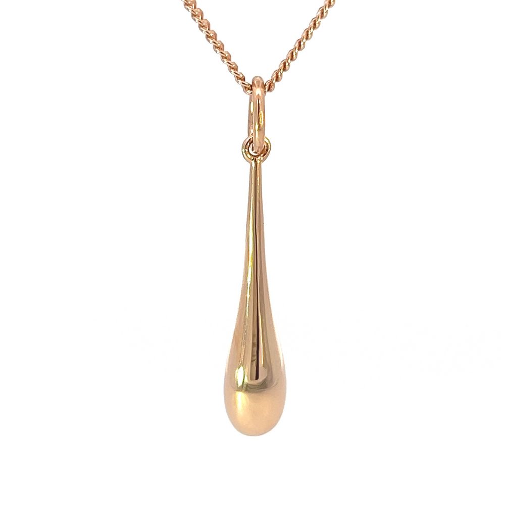 9ct Rose Gold Teardrop Pendant