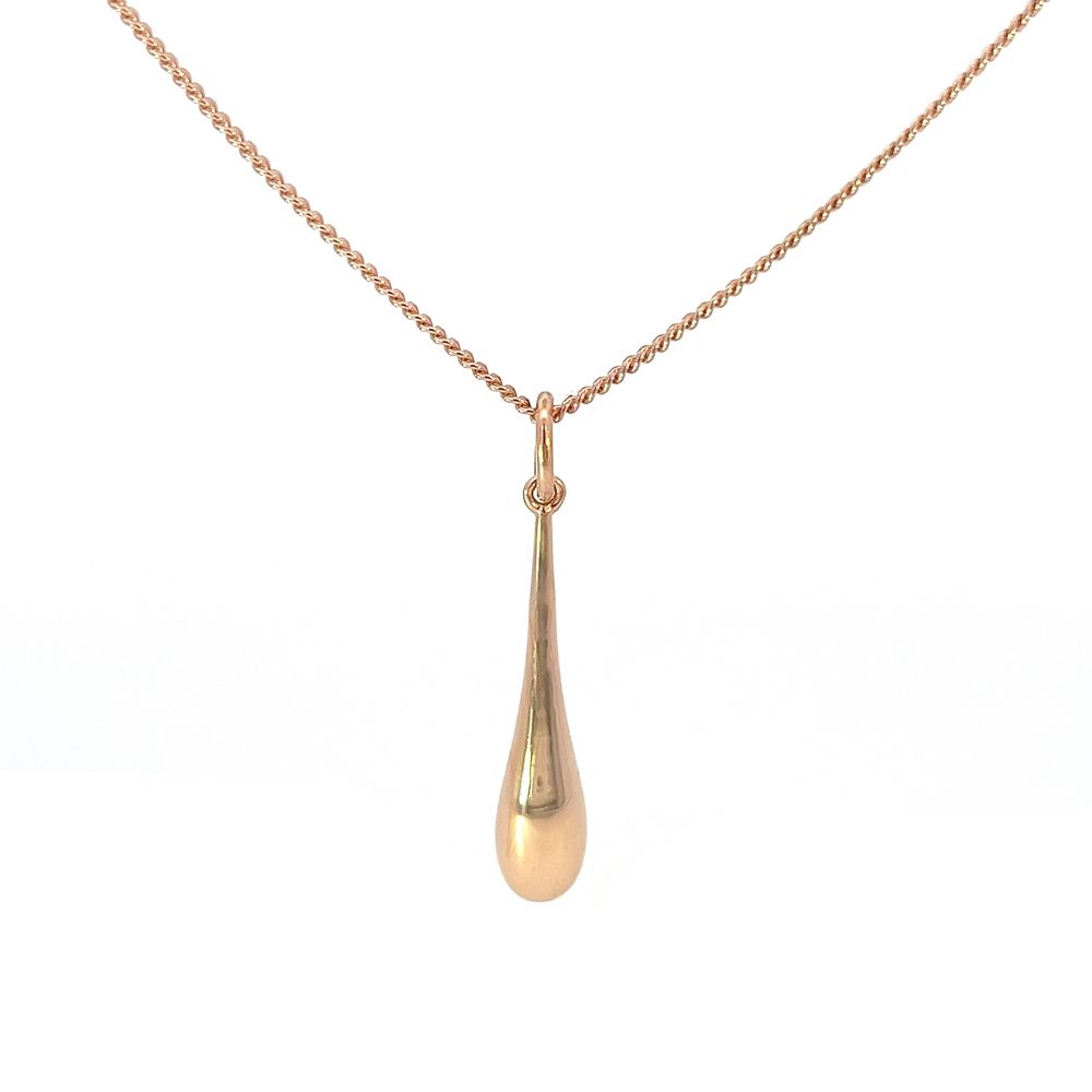 9ct Rose Gold Teardrop Pendant