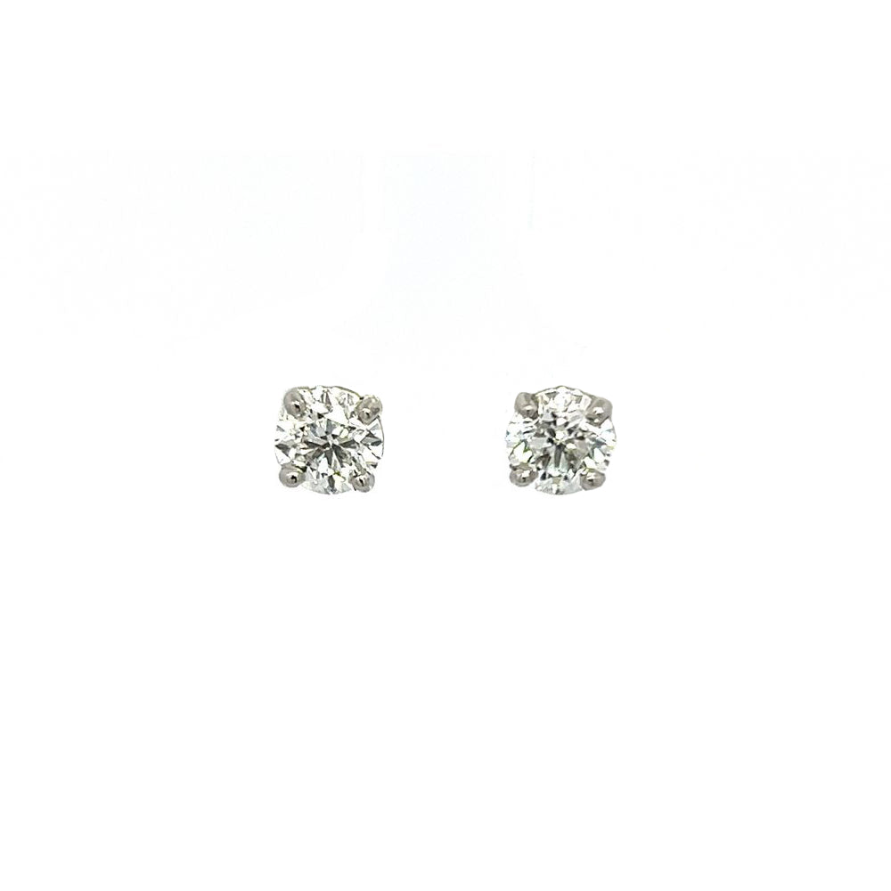 1ct Diamond Solitaire Studs in Platinum