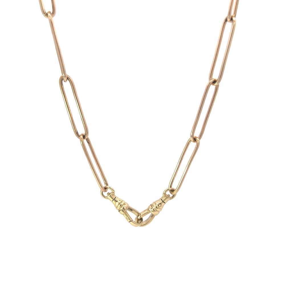 9ct Yellow Gold Handmade Medium Weight Parallel Link Chain