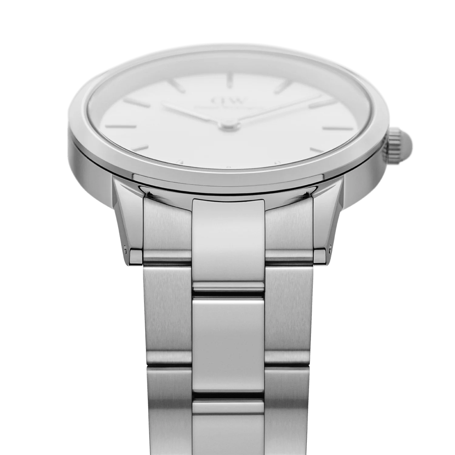 DW Iconic Link Watch in Silver/White - 40mm