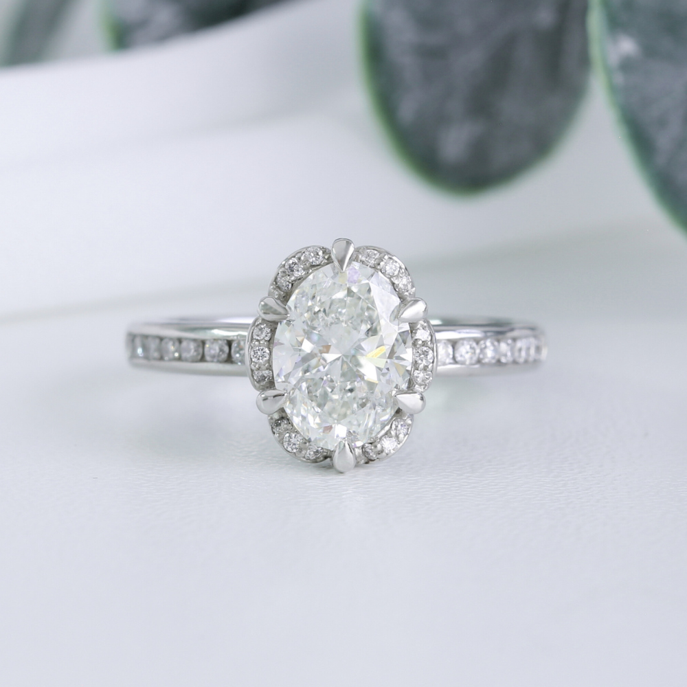 1.53ct Oval Diamond Ring In Platinum