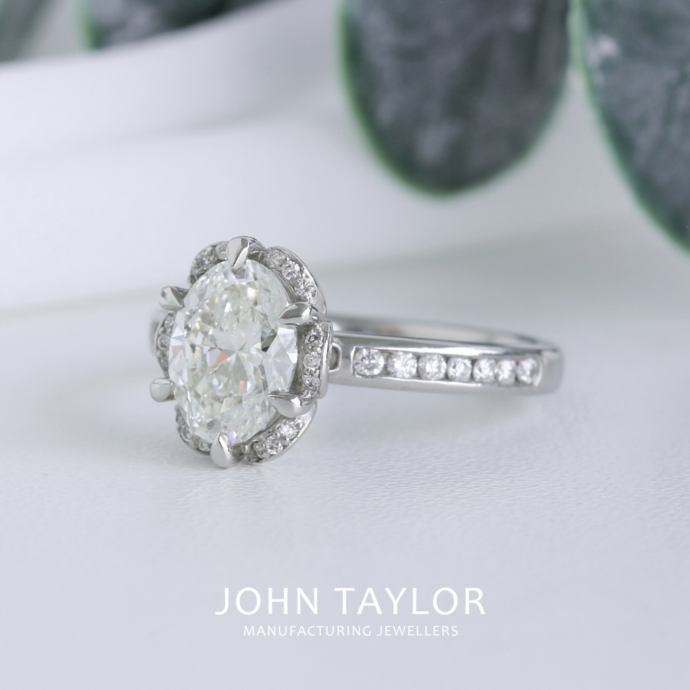 1.53ct Oval Diamond Ring In Platinum