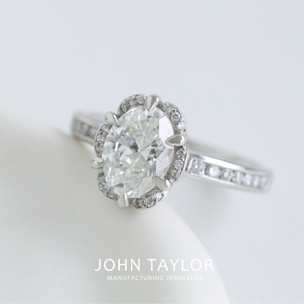1.53ct Oval Diamond Ring In Platinum