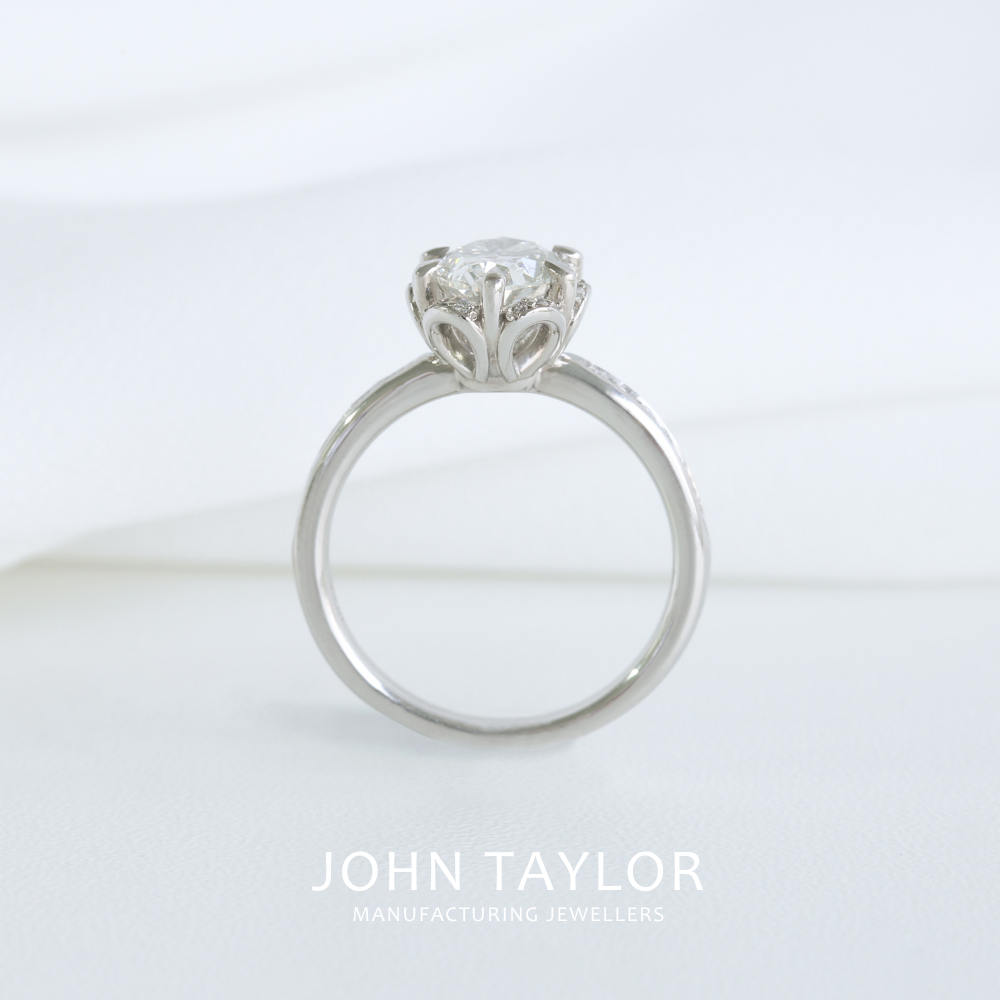 1.53ct Oval Diamond Ring In Platinum