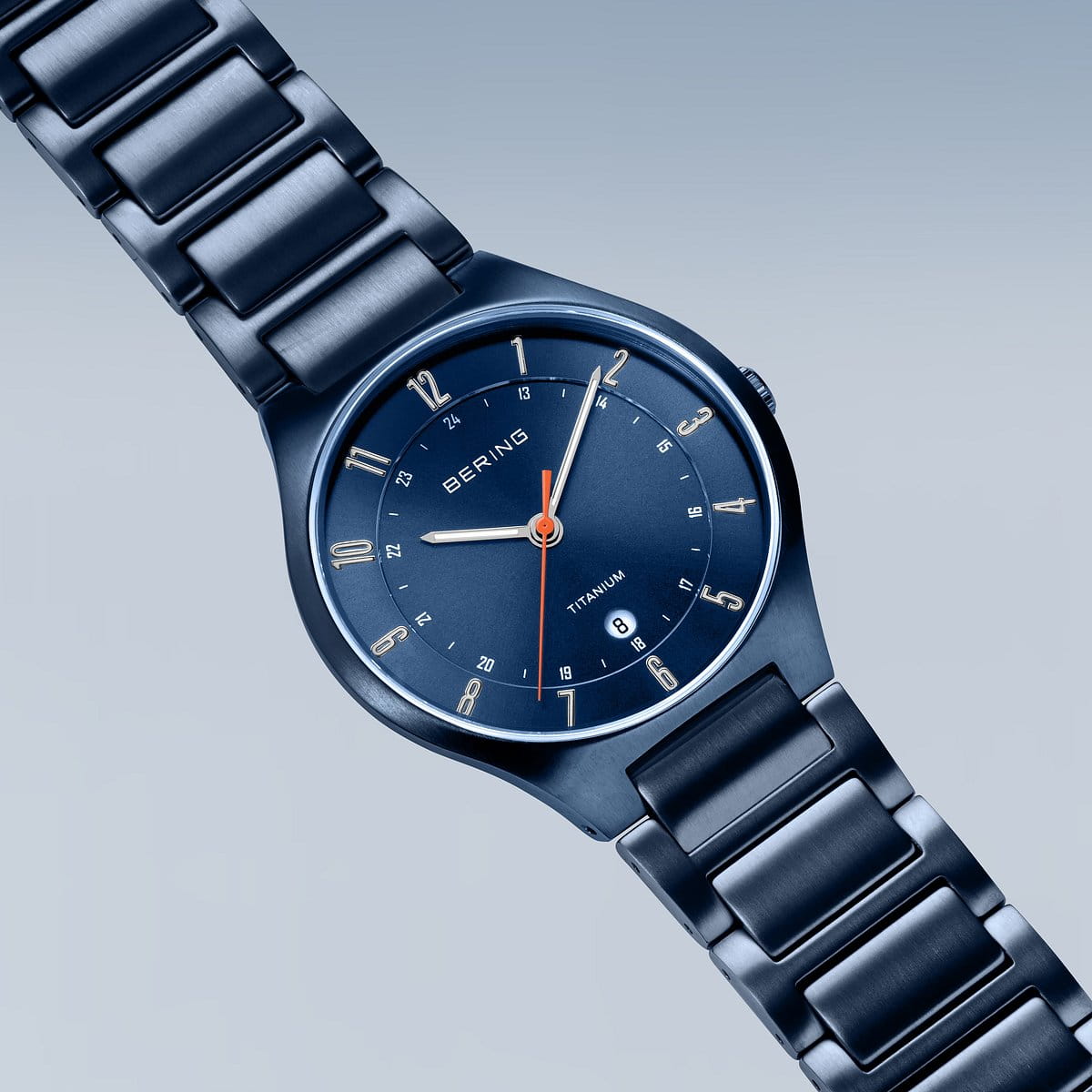 BERING Titanium Matte Blue Men's Watch