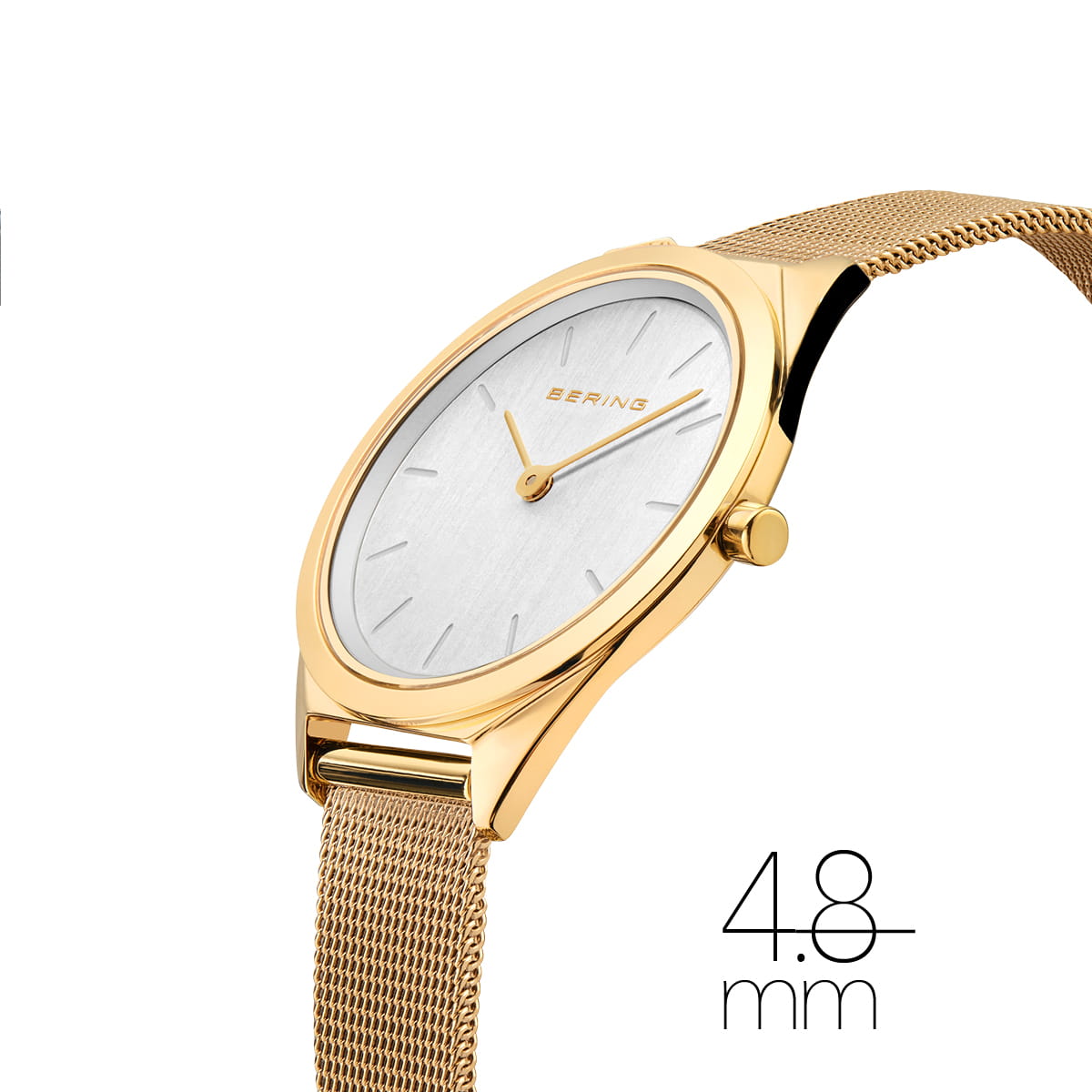 BERING Ultra Slim Polished Gold Unisex Watch