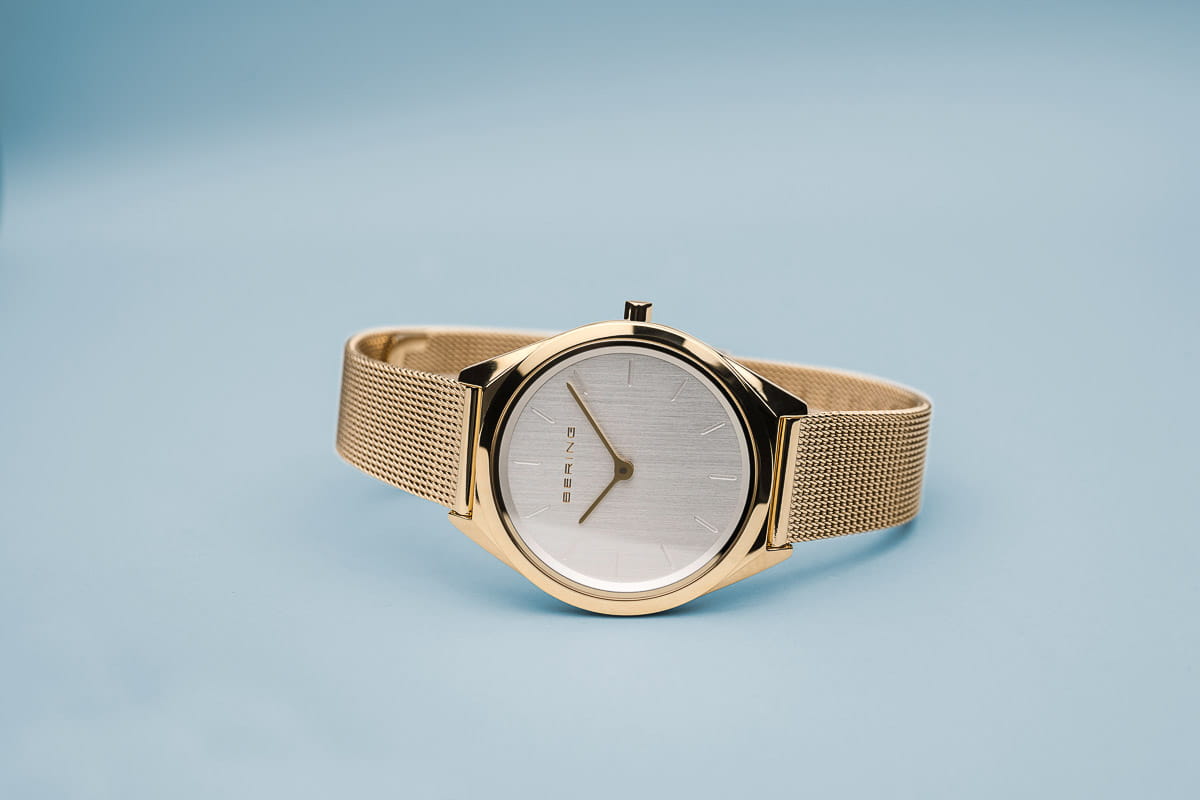 BERING Ultra Slim Polished Gold Unisex Watch