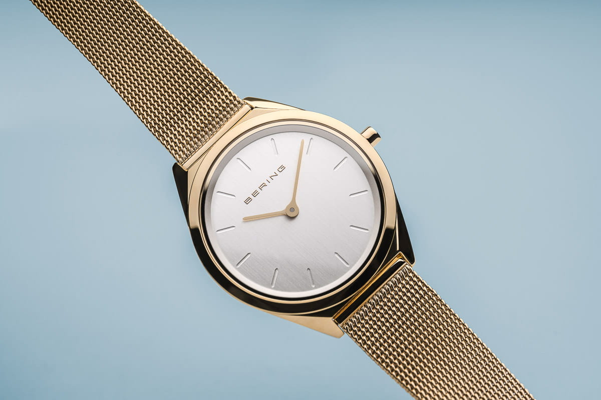 BERING Ultra Slim Polished Gold Unisex Watch