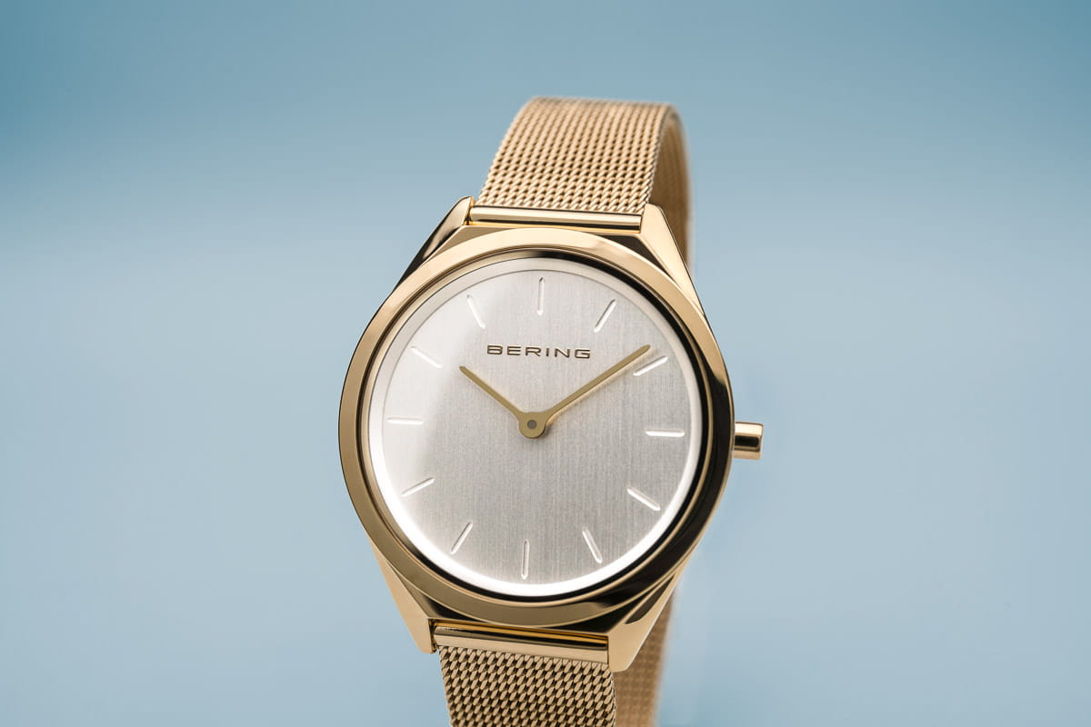 BERING Ultra Slim Polished Gold Unisex Watch