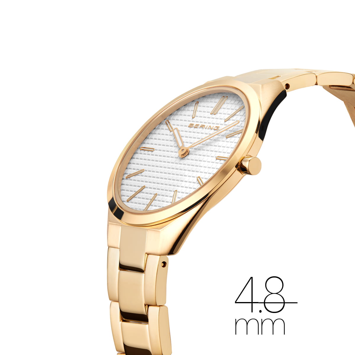 BERING Ultra Slim Polished/Brushed Gold Ladies Watch