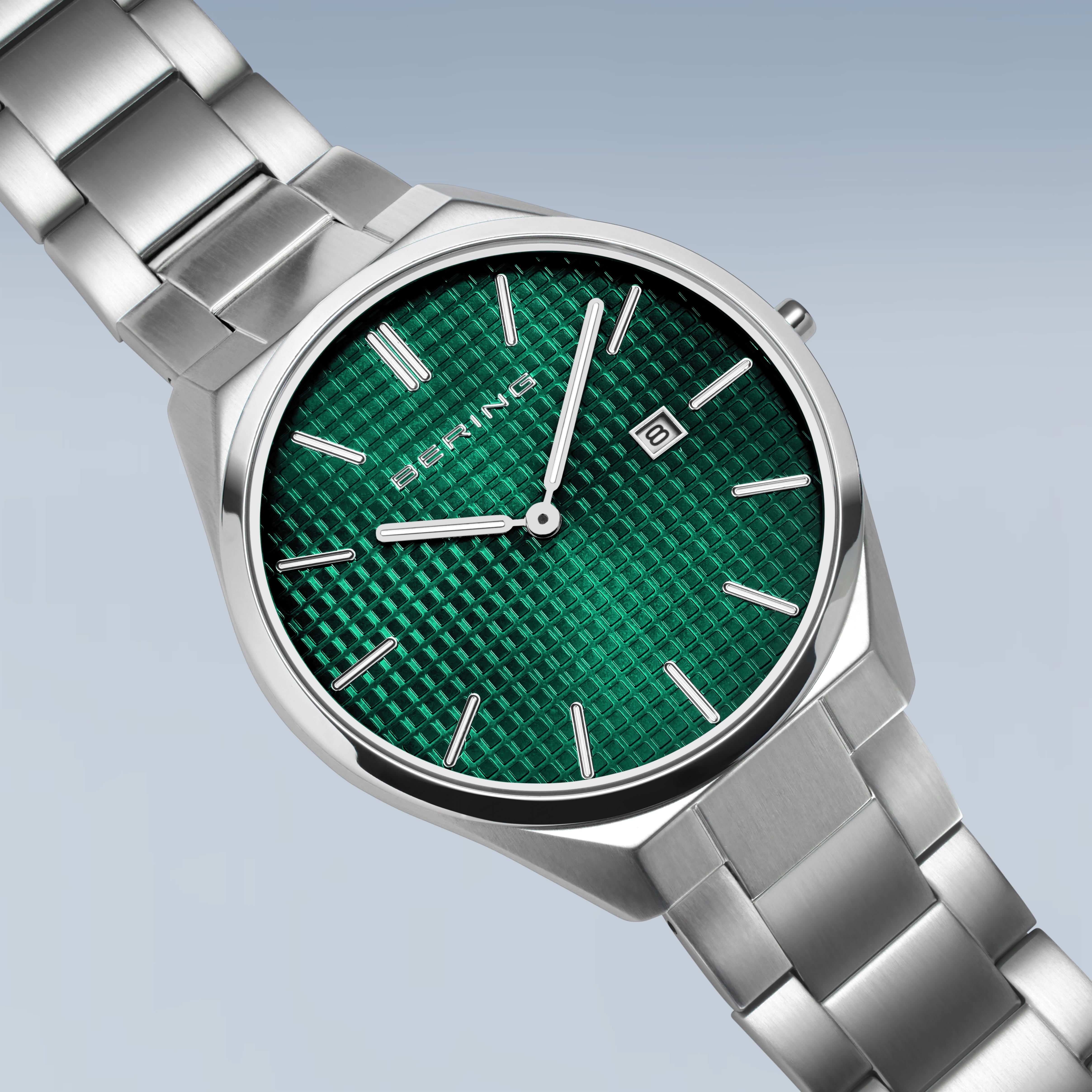 Bering Gents Green Sunray Dial Watch