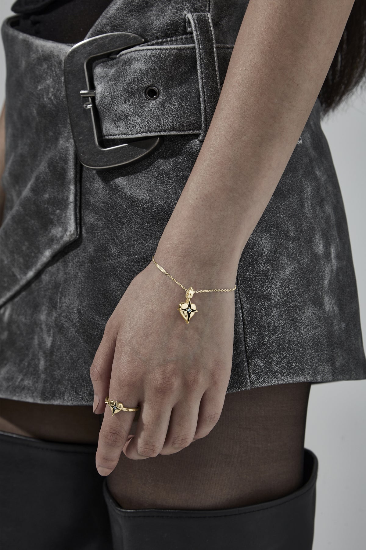 Stolen Girlfriends Club Celestial Heart Bracelet - Gold Plated