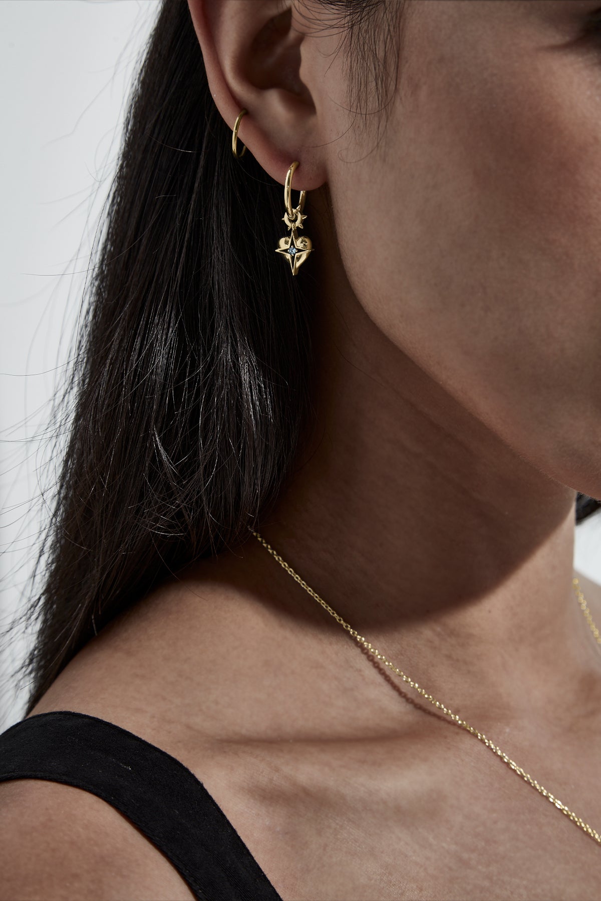 Stolen Girlfriends Club Celestial Heart Anchor Sleepers - Gold Plated