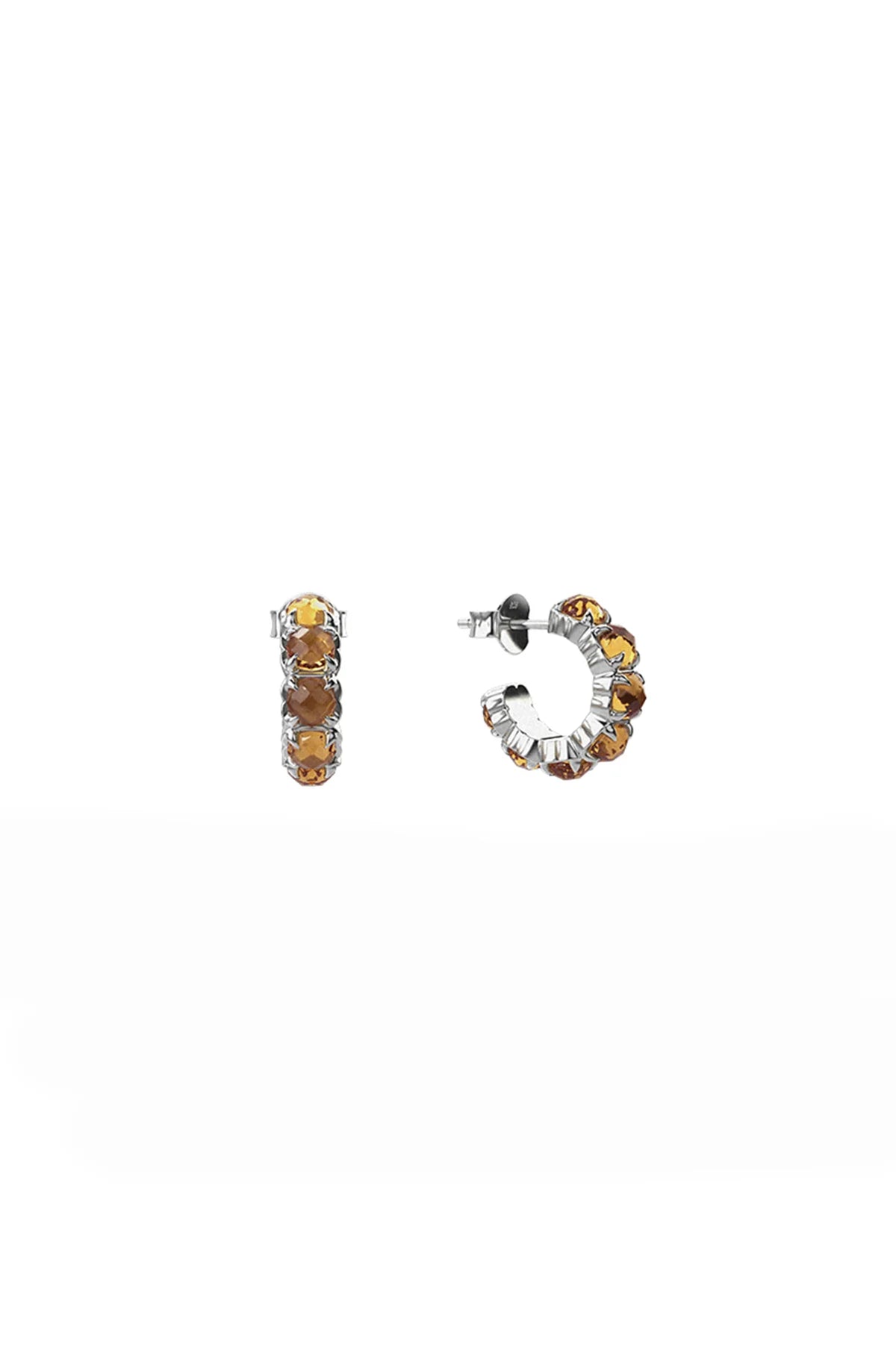 Stolen Girlfriends Club Halo Cluster Earrings in Citrine