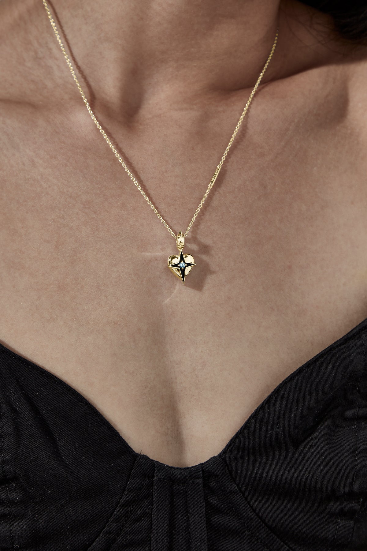 Stolen Girlfriends Club Celestial Heart Necklace - Gold Plated