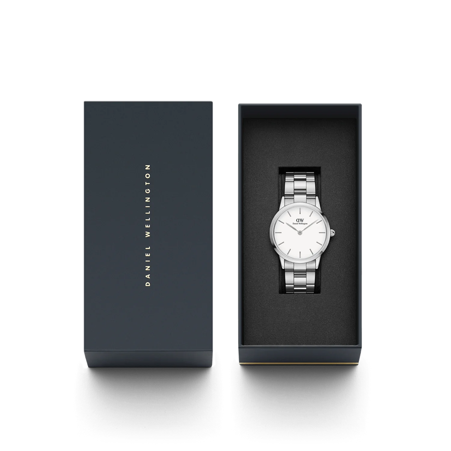 DW Iconic Link Watch in Silver/White - 40mm