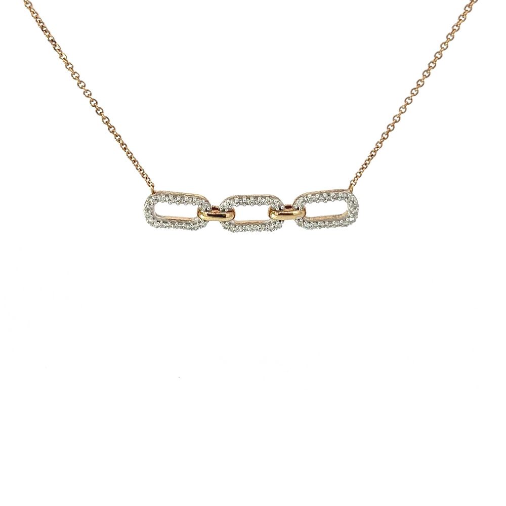 9ct Gold & Diamond Chain Link Necklace