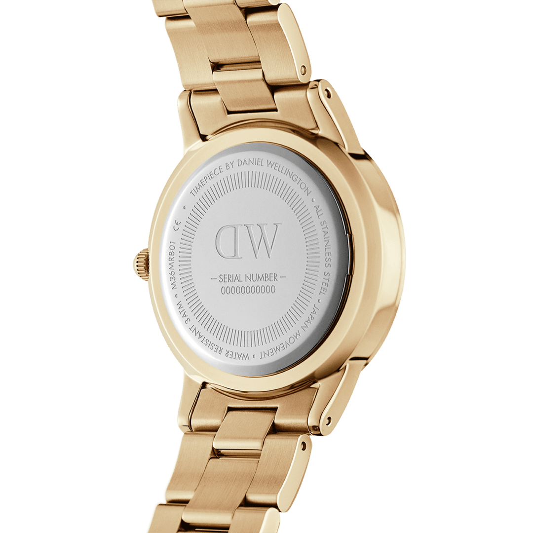 DW Iconic Link Watch in Gold/White - 32mm