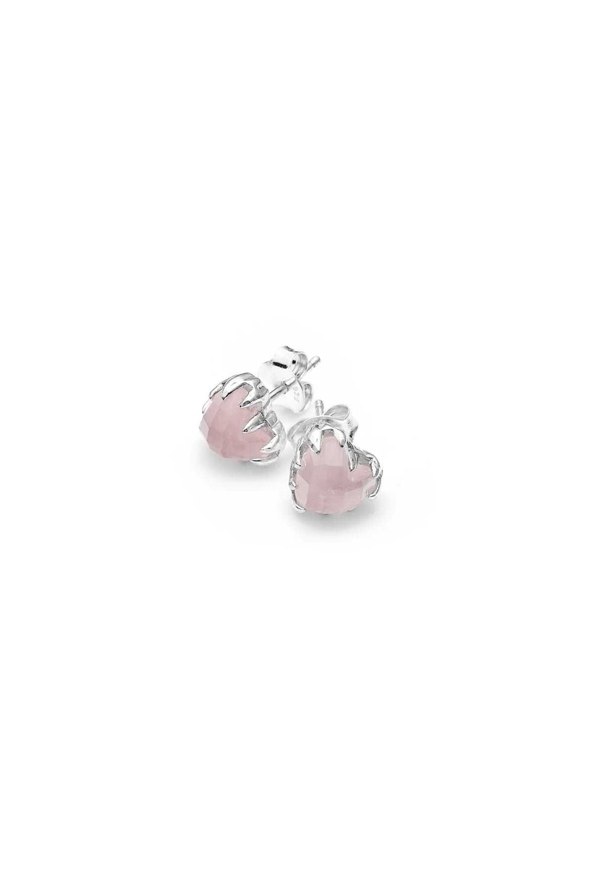 Stolen Girlfriends Club Love Claw Earrings Rose Quartz