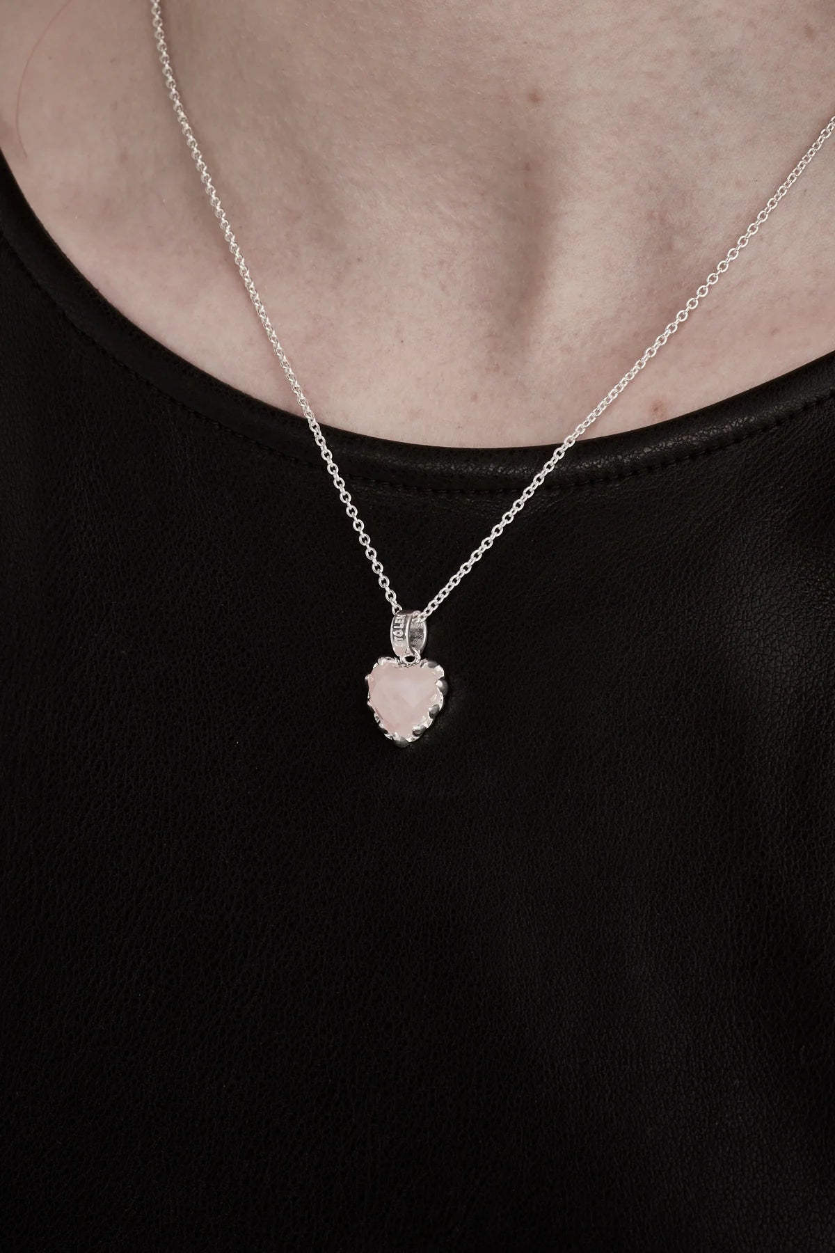 Stolen Girlfriends Club Love Claw Necklace Rose Quartz