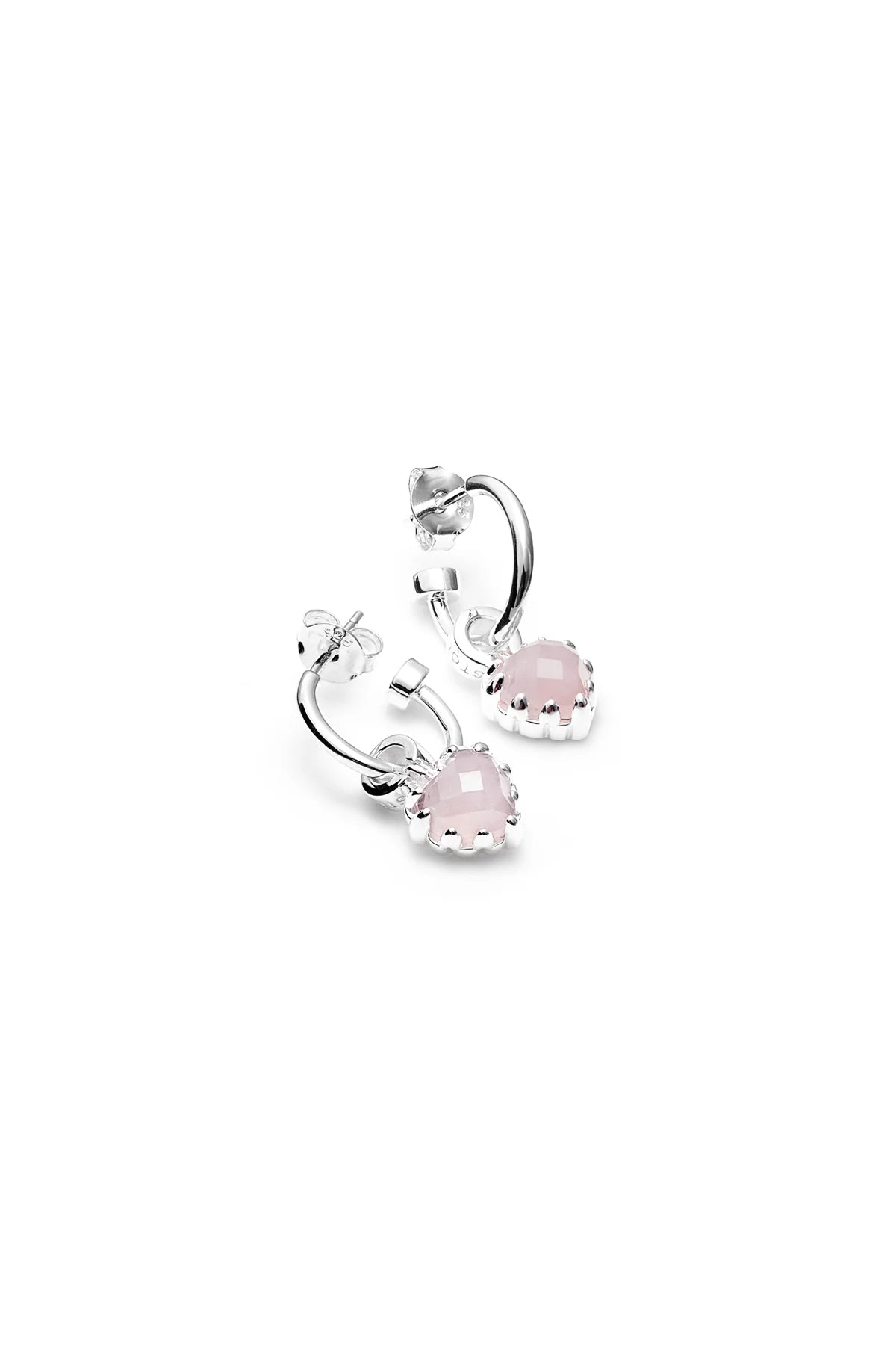 Stolen Girlfriends Club Anchor Earrings Rose Quartz