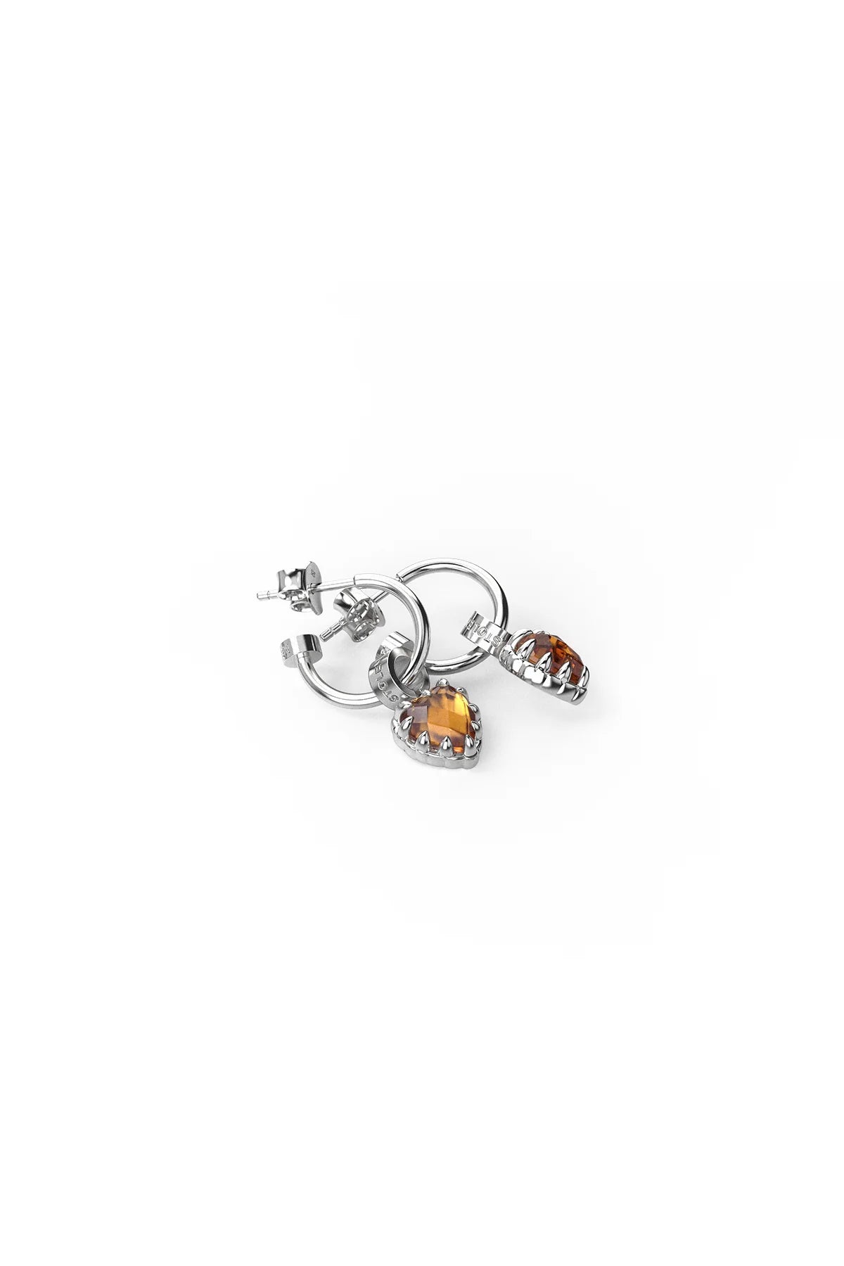 Stolen Girlfriends Club Love Anchor Earrings in Citrine